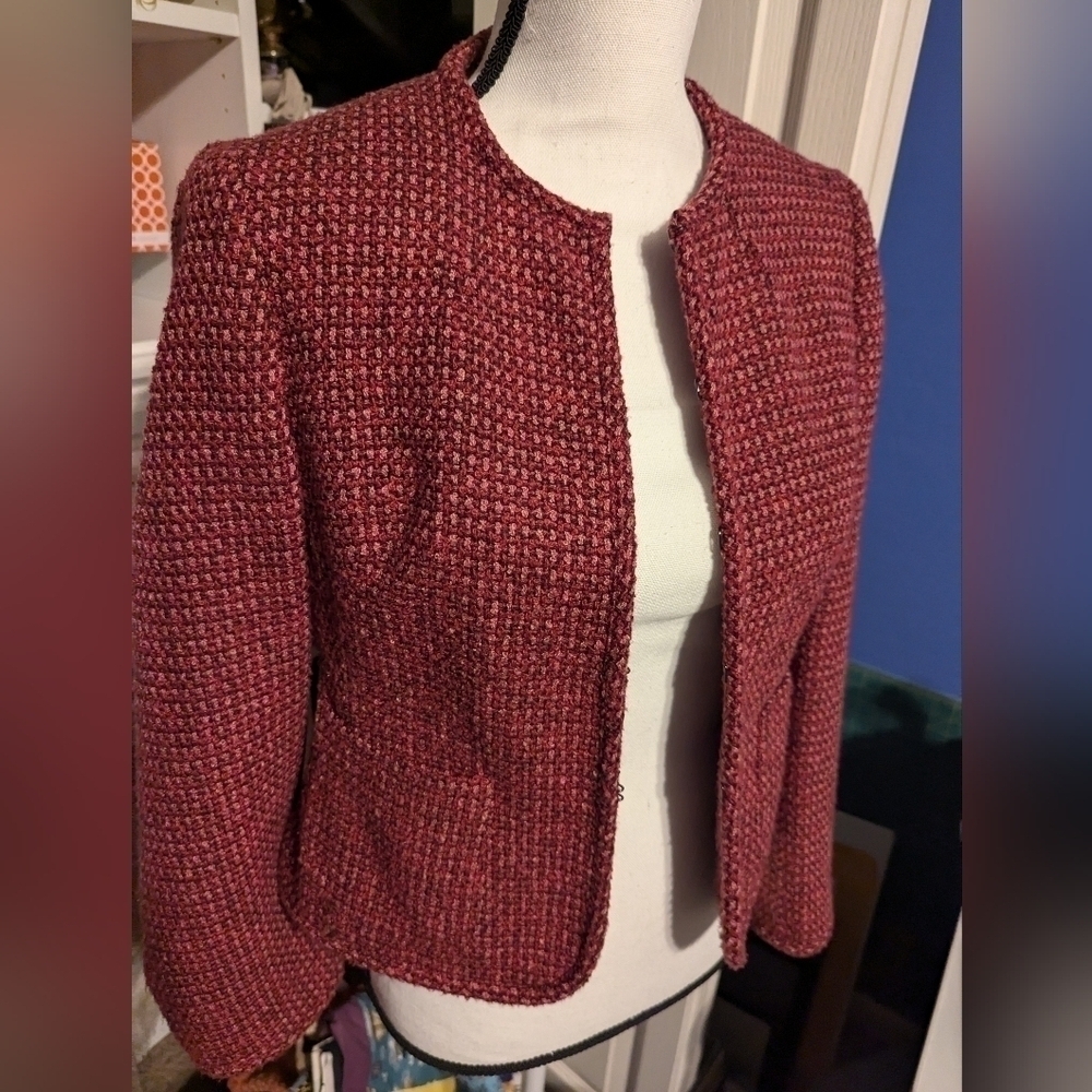 Ann Taylor 2P Maroon jacket